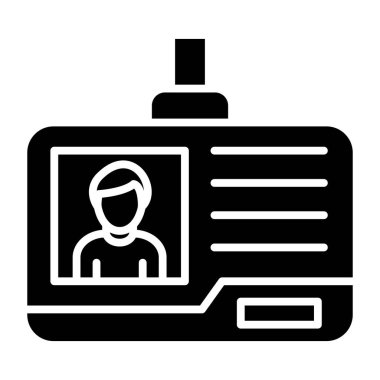 ID kart simgesi vektör illüstrasyonu