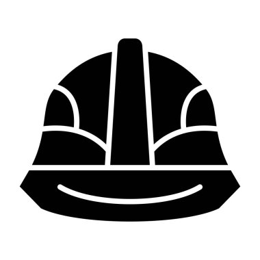 Miğfer. Web simgesi basit illüstrasyon