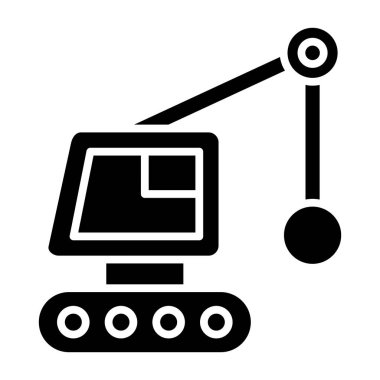 Vinç. Web simgesi basit illüstrasyon