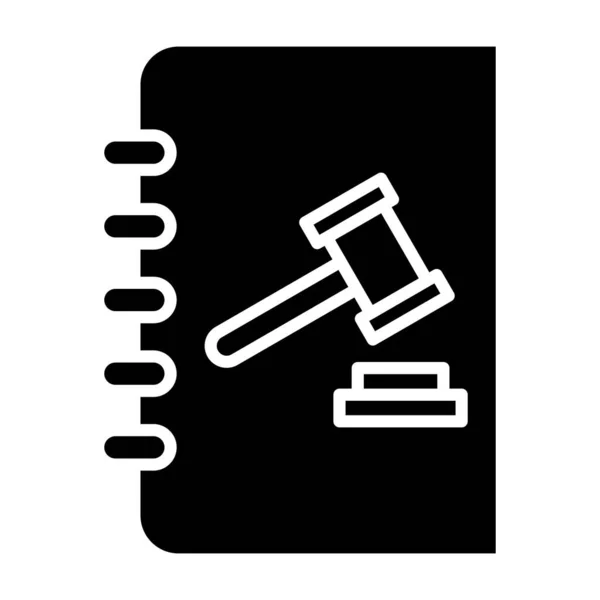 Εικονογράφηση Διανύσματος Εικονιδίου Νόμου — Διανυσματικό Αρχείο