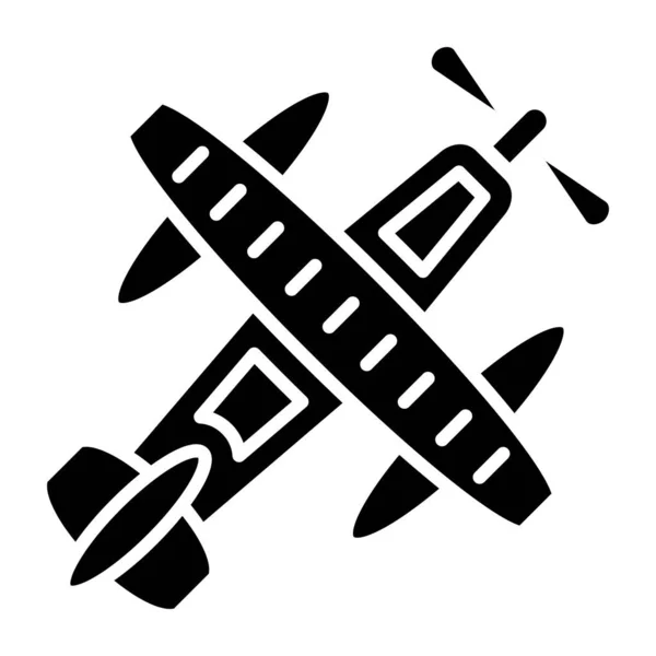 Aeroplano Web Icon Design Semplice — Vettoriale Stock
