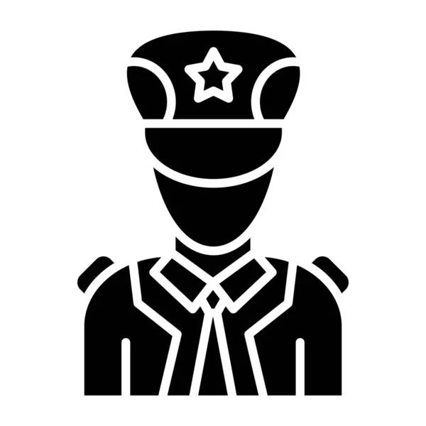 Polis Officer Ikon Vektor Illustration — Stock vektor