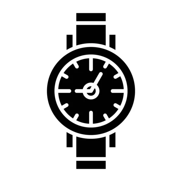 腕時計のアイコンベクトルは 白い背景に隔離され 透明なサイン 線と直線的なスタイルで輪郭のデザイン要素をクロック — ストックベクタ