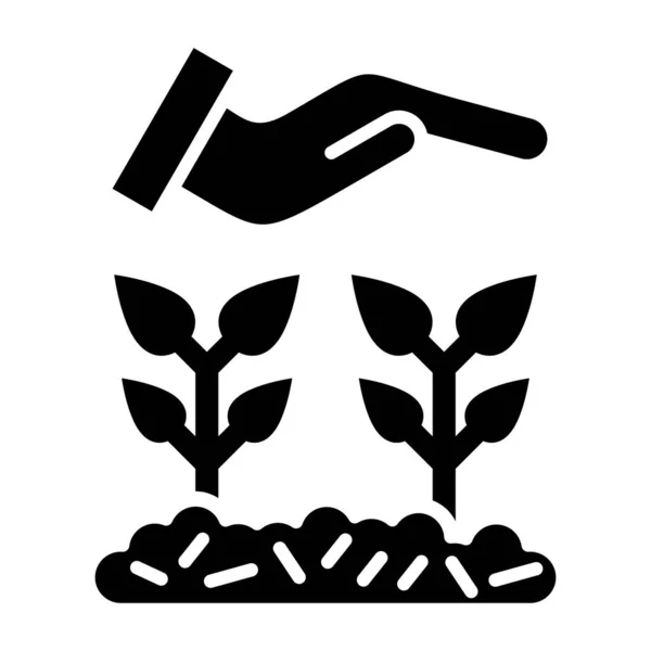 Vektor Ikony Rostliny Izolovaný Bílém Pozadí Rašící Transparentní Znak Pevné — Stockový vektor