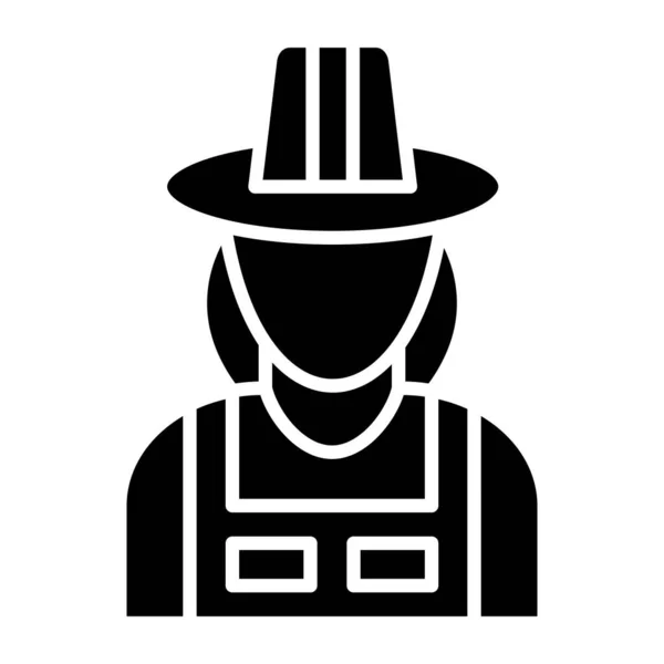 Farmer Hat Icon Vector Illustration — Stock Vector