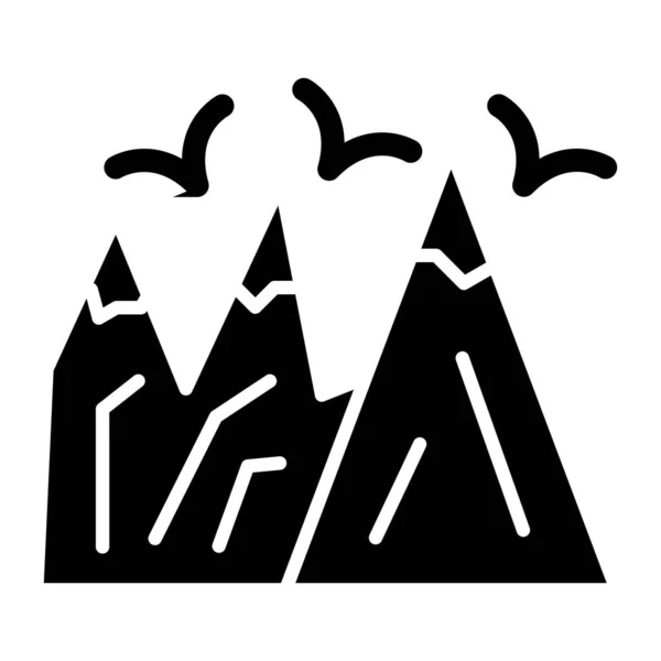 Εικονίδιο Βουνού Διανυσματική Απεικόνιση — Διανυσματικό Αρχείο