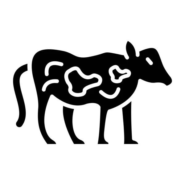 Vaca Icono Vector Ilustración — Vector de stock