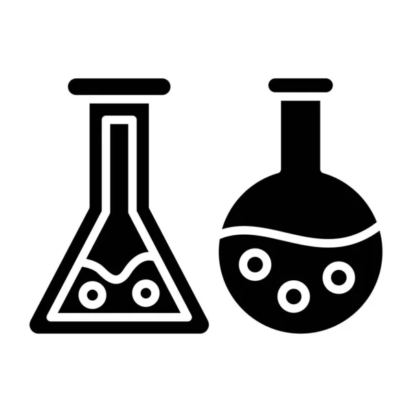 Icono Del Tubo Ensayo Contorno Ciencia Vector Ilustración Símbolo Bono — Archivo Imágenes Vectoriales