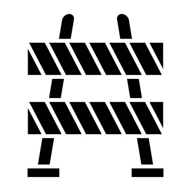 bariyer simgesi. Web için yol vektör simgelerinin düz çizimi