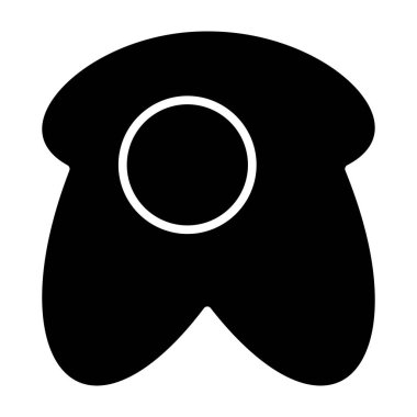 Ay çöreği. Web simgesi basit illüstrasyon