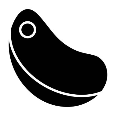 Biftek. Web simgesi basit illüstrasyon