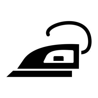 Demir vektör simgesi beyaz arkaplanda izole edildi, buhar şeffaflığı