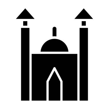 Bina. Web simgesi basit illüstrasyon