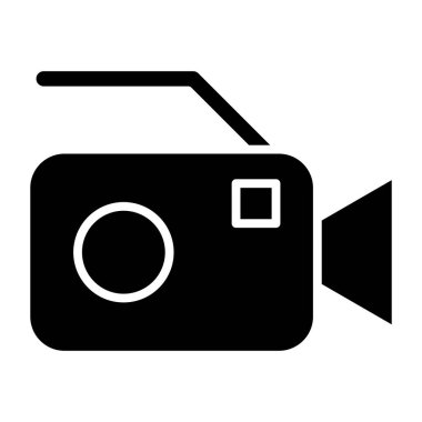 Kamera. Web simgesi basit illüstrasyon