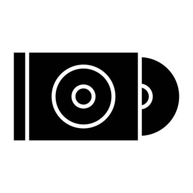 CD mi? Web simgesi basit illüstrasyon