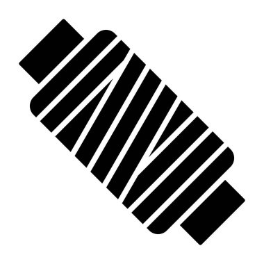 Tek bir siyah beyaz çizgili desenin vektör çizimi