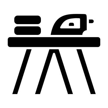 Mutfak gereçleri ikon vektörü. Teçhizat ütüleme. izole edilmiş sembol çizimi