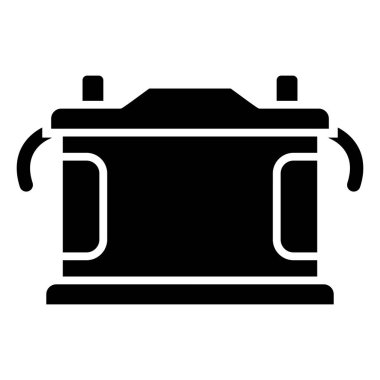 Kahve makinesi ikonu. Web için gaz ısıtıcısı vektör simgelerinin özet çizimi