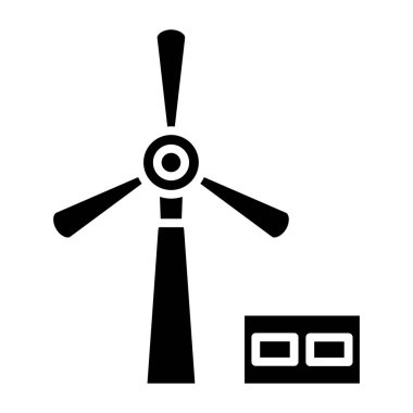 Rüzgar türbini ikonu vektörü, ağ ve mobil uygulama tasarımınız için beyaz arkaplanda izole edildi, yel değirmeni logosu kavramı
