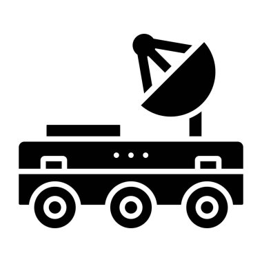 Uydunun katı simgesi, vektör çizimi