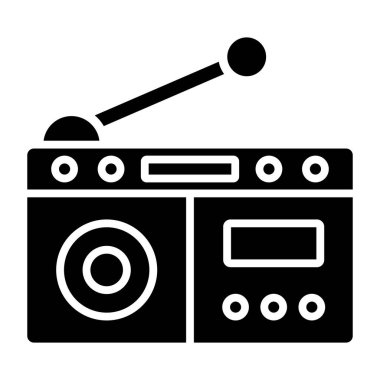 Video kamera simgesi. Web için radyo kayıt vektör simgelerinin basit illüstrasyonu