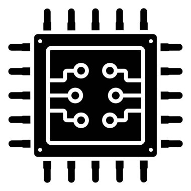 İşlemci. Web simgesi basit illüstrasyon