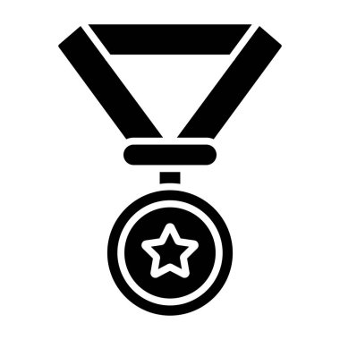 Madalya. Web simgesi basit illüstrasyon