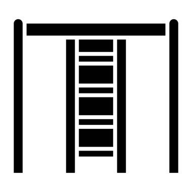 Merdiven. Web simgesi basit illüstrasyon