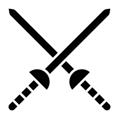 Kılıç. Web simgesi basit illüstrasyon