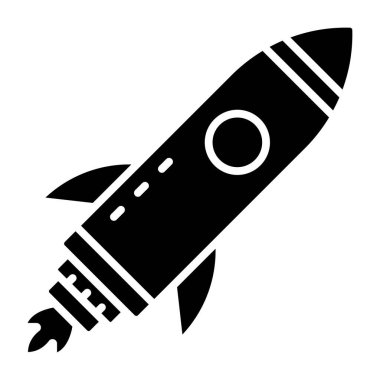 roket ikonu vektör illüstrasyonu