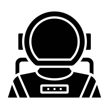 Astronot. Web simgesi basit illüstrasyon