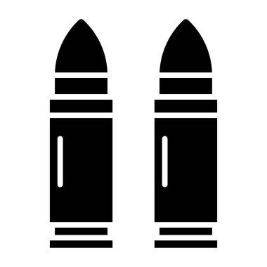 Moda Biçimli Mermi Simgesi İzole Arkaplan