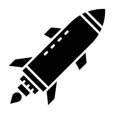 roket simgesi, vektör illüstrasyonu