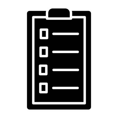 Kontrol listesi. Web simgesi basit illüstrasyon