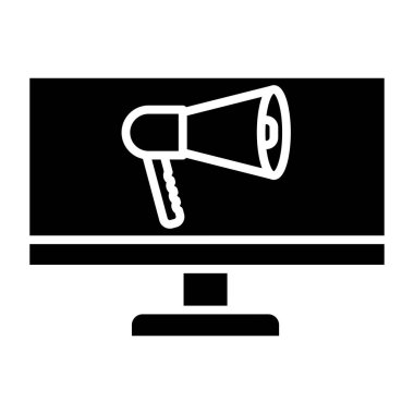 Konuşmacı. Web simgesi basit illüstrasyon