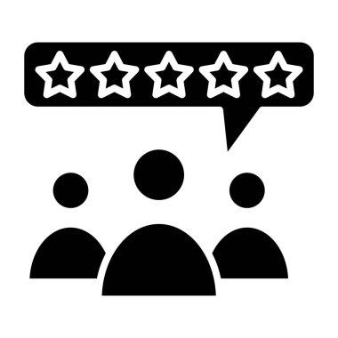 Reyting. Web simgesi basit illüstrasyon