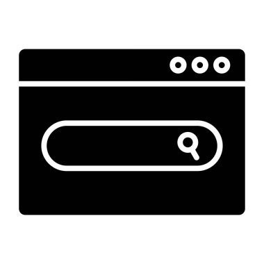 Tarayıcı. Web simgesi basit illüstrasyon