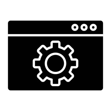 Ayarlama. Web simgesi basit illüstrasyon