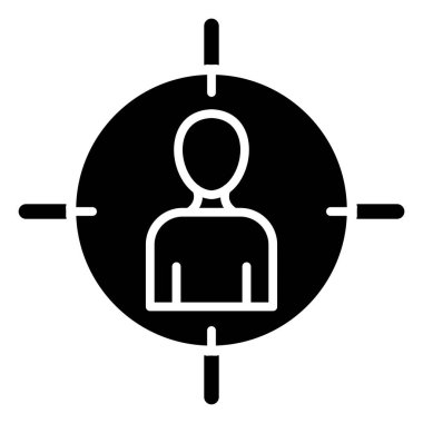 Hedef. Web simgesi basit illüstrasyon