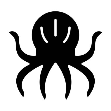 ahtapot simgesi vektör illüstrasyonu