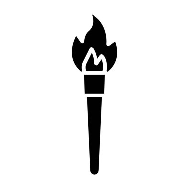 Meşale simgesi vektör illüstrasyonu