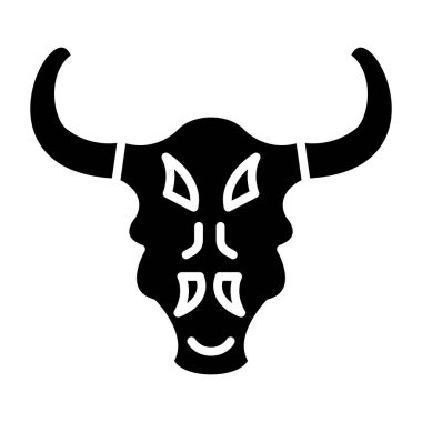 Boğa kafası ikonu. vektör illüstrasyonu