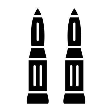 Moda Biçimli Mermi Simgesi İzole Arkaplan