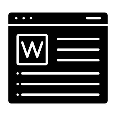 tarayıcı simgesi vektör illüstrasyonu