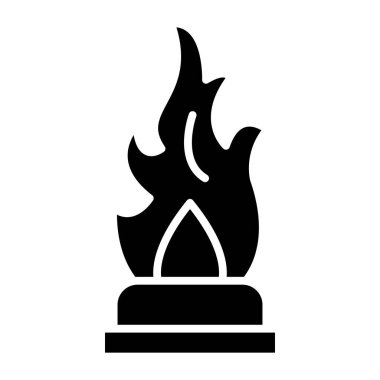 Yangın. Web simgesi basit illüstrasyon