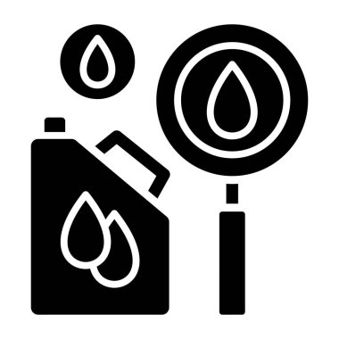 Petrol varili ikonu. Web için gaz yakıt vektör simgelerinin özet çizimi