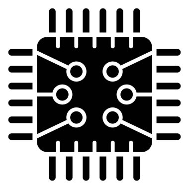 İşlemci. Web simgesi basit illüstrasyon