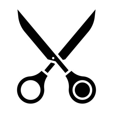 Makas simgesi. Web tasarımı için makas vektör simgelerinin basit çizimi