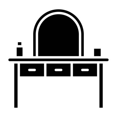 Masa. Web simgesi basit illüstrasyon