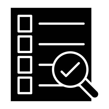 Kontrol listesi. Web simgesi basit illüstrasyon